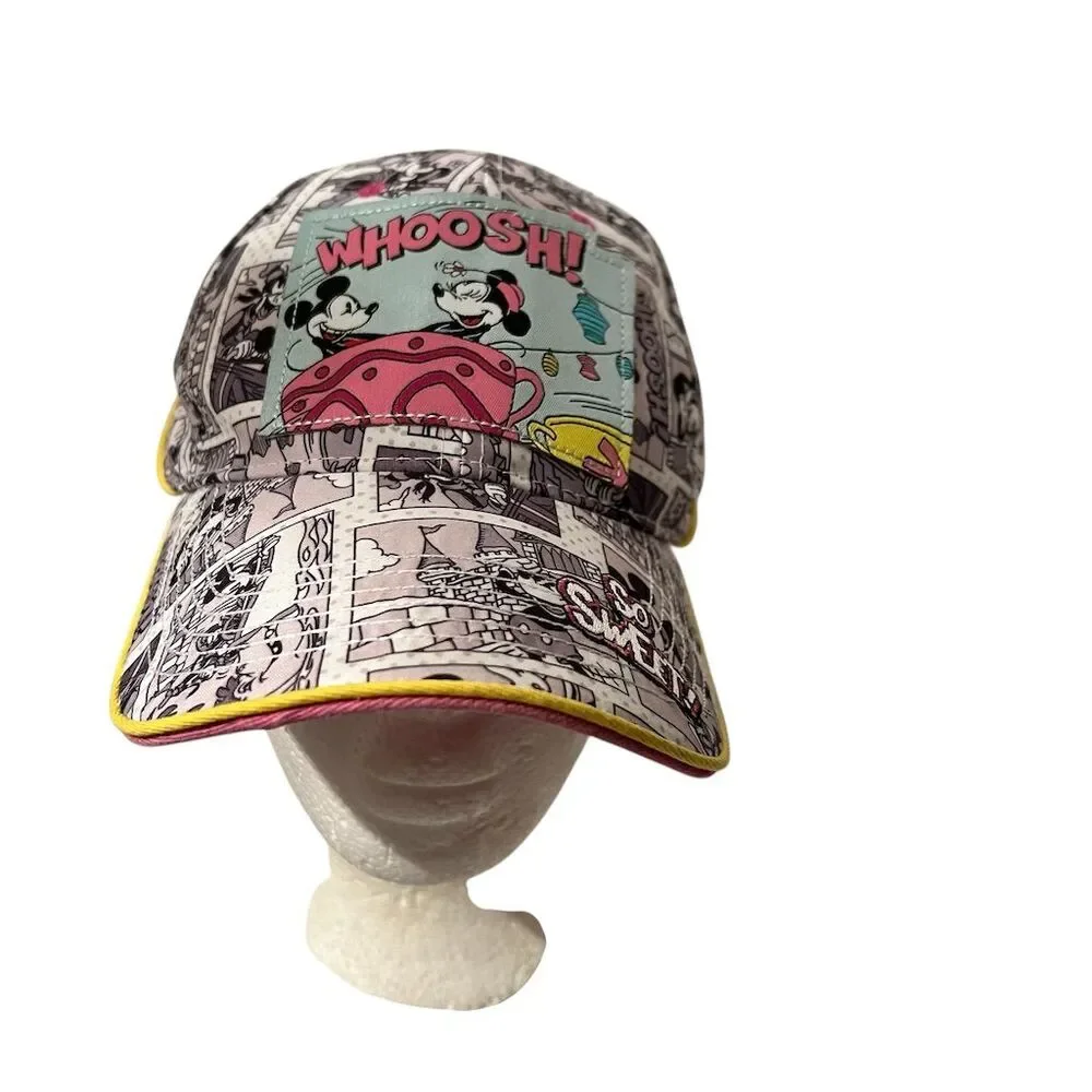 Disney Mickey & Minnie Mouse Comic Strip Adjustable Baseball Cap - Picture 1 of 8